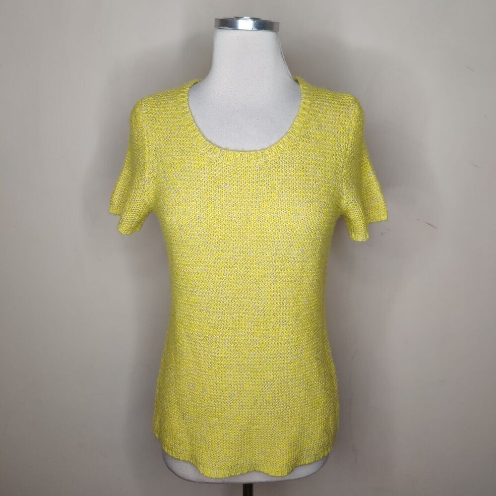Gap Yellow‎ Sweater Short Sleeve Tie Back